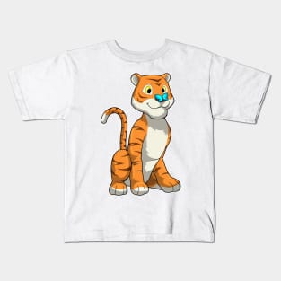 Tiger with Butterfly Kids T-Shirt